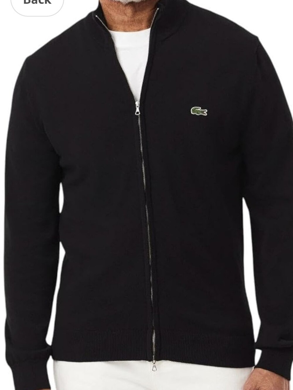 Lacoste Mens Organic Cotton Full Zip Sweater Size Small NWT $150